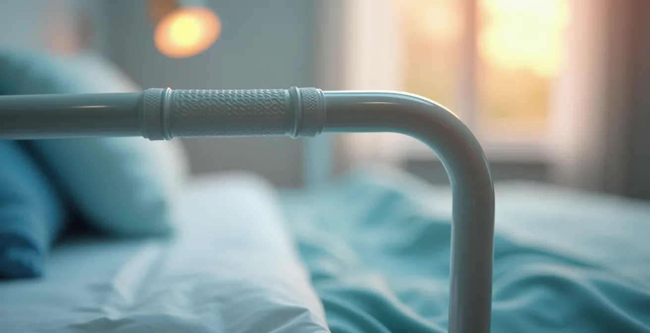 Aménagement d'une chambre médicalisée avec lit positionné au centre pour accès des deux côtés