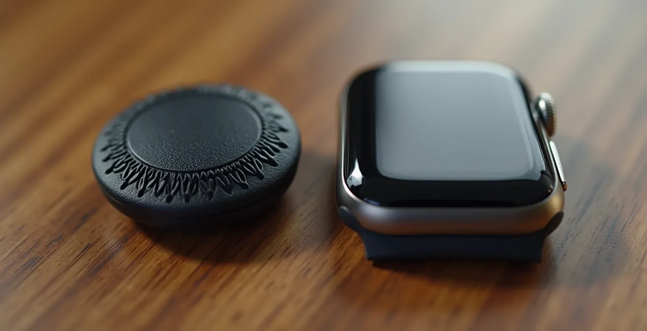 Comparaison visuelle entre montre connectée et bip GSM pour senior