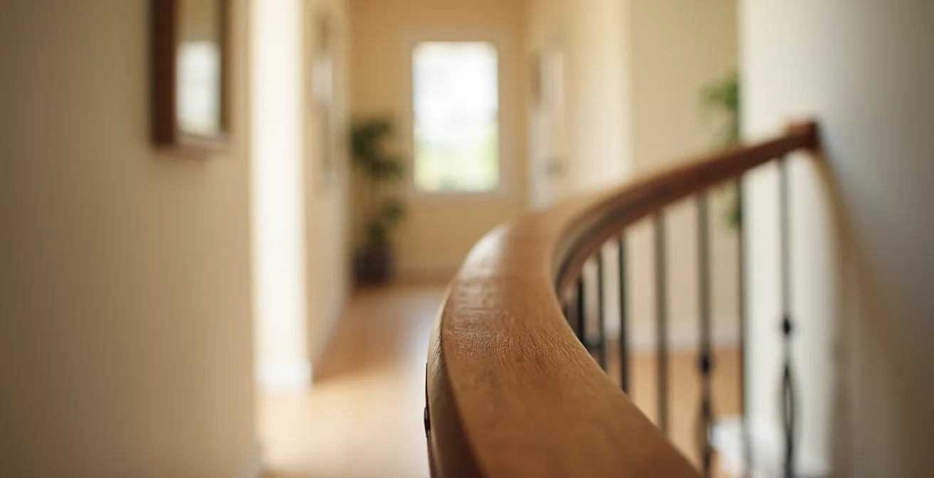 Intérieur moderne adapté pour l'autonomie des seniors avec équipements discrets