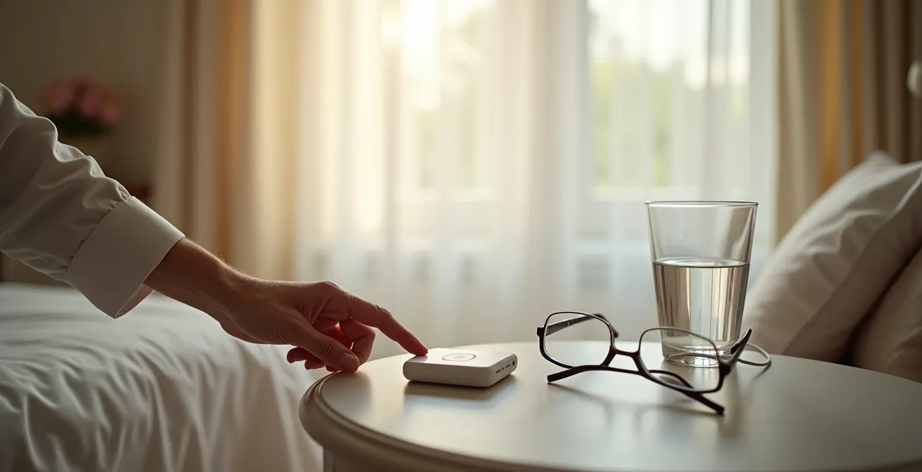 Design épuré et intuitif d'un dispositif de téléassistance pour personne âgée